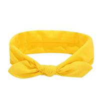 Simple Solid Color Yoga Headband, Elastic Sports Hair Accessory geltona