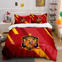 Spanish football crest pattern. Bedding sets Duvet cover sets Duvet covers Pillowcases(1 * Duvet Cover 2 * Pillowcases without duvet insert) 135x200cm