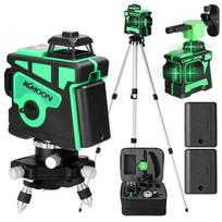 KKmoon Multifunctional Self-leveling 3D 12 Lines Laser Level Tool Vertical Horizontal Lines with EU Plug 2pcs batteries