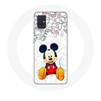 Coque pour Samsung Galaxy A51 5G Mickey Mouse Fleurs Cœurs