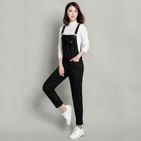 Fashion Denim Overalls Women's Loose Fit Classic Bib Casual Denim Stretch Denim Jumpsuit Jeans 7XL