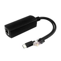 Gigabitinis POE skirstytuvas 5V 3A Type-C RJ45 IEEE802.3af/at suderinamas 10/100/1000Mbps maitinimo per Ethernet skirstytuvo adapteris apsaugos kamerai CCTV 3A