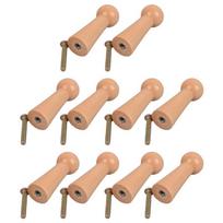 10pcs Portable Sturdy Wood Shaker Pegs Adhesive Hook Convenient for Towels Coat and Bags in Bathroom or Kitchen