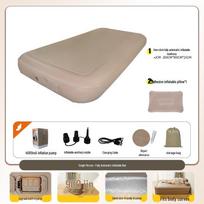 OEING Portable Inflatable Air Mattress with Built-in Pump chaki