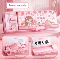 Double Password Lock Pencil Case Astronaut Design Stationery Storage Box  Students Gift 01