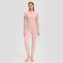 Women's Quick-Dry Yoga Set M abrikos rožinė spalva