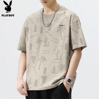 Playboy Men's Casual Short-Sleeve T-Shirt XL abrikosas