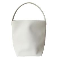 Minimalist Lazy Leather Bucket Bag Spacious Single-Strap Genuine Leather Tote Casual and Versatile Handbag