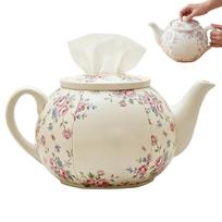 Vintage Floral Teapot Shape Napkin Storage Tissue Box Holder Decorative Tissue Box Covers For Home Bathroom Kitchen Office China Mainland