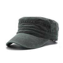 Vintage Do Old Wash Jeans Big Head Bib Flat Top Hat Outdoor Use Casual Tie-In Female Cap Trend European And N Style Hat Men Fishing