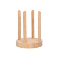 Removable Wood Paper Cup Dispenser Round Water Cup Organizer Portable Mug Display Stand  Outdoor 1 Grid