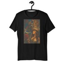 Chicana Revolver Aztec Warrior Rose Mexican Culture Art T-Shirt S įvairiaspalvis