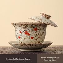 Qiwei Ru Kiln Ceramic Sancai Gaiwan