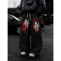 Men's Baggy Sweatpants Fleece Wide Leg Lounge Pants Drawstring Waist Loose Fit Cotton Jogging Sweat Pants with Pockets L juoda