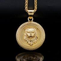 Men Women Hip Hop Gold Silver Color LION Pendant Necklace Hiphop Pendants Necklaces Fashion Jewelry Gifts 60CM gray