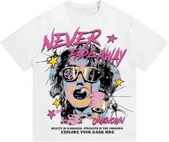 SOLY HUX Men's Graphic Tees Y2K Baggy Shirts Unisex Oversized Tshirts Figure Print 90s Vintage Streetwear Tops S įvairiaspalvis