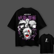 Summer Gojo Jujutsu Kaisen Graphic T-Shirt CottonShirt Unisex Men Short Sleeve Selling Popular Fashion S