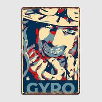 DORA Tin Sign Jojos Gyro Zeppeli Metal Sign Club Party Mural Classic Wall Decor Tin Sign Poster 20x30cm（7.8x11.8inch）