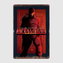 DORA Tin Sign Metal Gear Solid Red Alert Metal Plaque Poster Mural Painting Retro Pub Garage Tin Sign Posters 20x30cm（7.8x11.8inch）