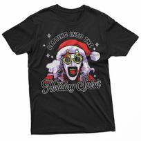Terrifier Holiday Spirit Santa Illustration Horror Movie T-Shirt S įvairiaspalvis