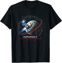 Artemis II Around The Moon and Back Astronaut Explorer T-Shirt S įvairiaspalvis