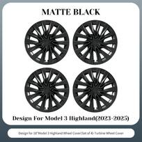 4PCS For Tesla Model 3 Highland 2023-2026 Turbine Wheel Cover 18 Inch Car Replacement Automobile Hub Cap Full Rim Car Acces Tesla&Model3 Highland 18in&2023-2025