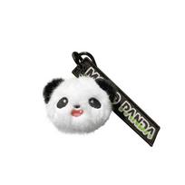 Jinnew Panda Raktų pakabukas su pliušine meškos galva Mobiliajam telefonui ir Automobilio raktų dekoravimui Happy