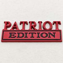PATRIOT Edition 3D Emblem Sticker Badge Fender Funny Decals Car Truck Replacement Door Decoration for Universal Car SUV raudona juoda spalva
