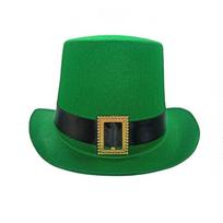 Felt Leprechaun Hat Black Ribbon Green Cowboy Hat St. Patrick's Day Green Hat  Carnival leprechaun hat