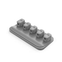 Universal Silicone Magnetic Cable Management Self-Adhesive Fixed Multi-purpose Desk Cable Organizer 5 Clips Charging Line Holder pilka