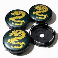 4pcs Dragon Totem Logo Emblem Car Wheel Center Caps 60MM 56MM Wheels Hub Cap Dragons Badge Rim Hubcap Dust Cover Car Accessories  Dragon Badge&4pcs T60 Wheel Cap
