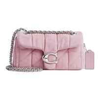 COACH Tabby 20 Logotipas Klasikinis Dygsniuotas Džinsinis Crossbody Peties Krepšys Mažas Moteriškas Šviesiai Violetinis violetinė