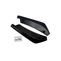 Universal Car Rear Bumper Lip Diffuser Carbon Fiber Style Anti Crash Corner Spoiler Canard Trim Car Decoration Accessories Black
