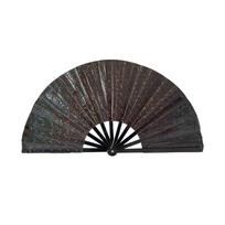 Folding Hand Fan Foldable Fan Chinese Kung Fu Summer Handheld Fan for Party, Wedding,Gift,Wall Decoration,Photo Props 2 juoda