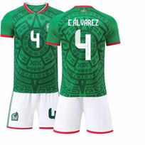 26 USA, Canada, Mexico World Cup Mexico home jersey, number 22 Lozano, 14 Hernández football jersey set 16