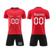 Men's Athletic Soccer Uniform Set, Short Sleeve Jersey and Shorts, Quick Dry Sportswear for Training and Matches L