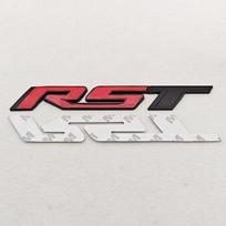 3D Metal Car Sticker Logo RST Emblem Fender Side Rear Trunk Badge For Chevrolet Silverado Tahoe Suburban Traverse Accessories raudona juoda spalva