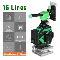 12/16 Lines 4D 6000mAh Green Light Self-Leveling Laser Level 360 Horizontal&Vertical Hanging Wall For Floor Wall Powerful Laser level 12 line