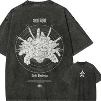 Mahito T Shirt Jujutsu Kaisen Men Acid Wash Perfection Anime Streetwear Domain Expansion Vintage Tee S