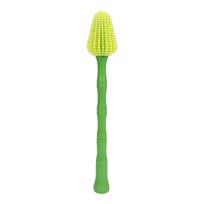 Pet Oral Care Toothbrush Soft Silicone Bristles Long Handle Durable Design for Effective Cleaning and Gum Massage Suitable for Dogs and Cats one size geltona