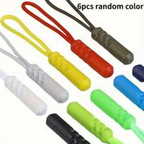6pcs Detachable Zipper Puller Accessories for Clothing and Bags, Colorful Pendant Drawstring Cord,TabsBackpack Zipper Cords