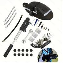 Glue-Free Tire Repair Kit with Air Pump - Portable Set with Multi-Function Tools & Wrenches for Motorcycles, Bicycles & Cars juoda