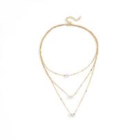 Fashion Simple Multi-layer Five-pointed Star Love Drop Pendant Vintage Clavicle Chain Necklace for Women