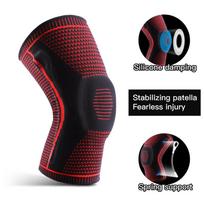 1 PC Knee Pads Strap Patella Medial Support Meniscus Silicone Compression Protection Sport Knee Braces Basketball Running Prot M
