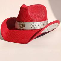 New Navy Blue Cowboy straw hat Western-style  stickers  unisex retro straw cowboy hat  sombreros de vaquero M55-58cm