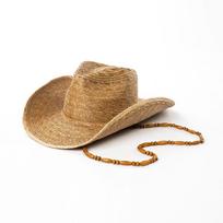 TOMKHU Panama Hat Crochet Linen Brown Cowboy Straw Hat Sun Shading Vacation For Men And Women Beach Wooden Chain China Mainland