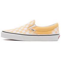 Vans Classic Slip-On Checkerboard - Flax Unisex Sneakers Yellow True-White VN000XG8AZV 41 beige