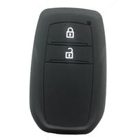 Kinotaka Silikoninis 2 mygtukų išmaniojo rakto dėklas Toyota raktų dangtelis Yaris Cross, juoda
