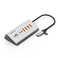 7 Ports USB A USB C Hub 3.0 Docking Station 5Gbps Type C Splitter Extension Multi Socket Aluminum Adapter PC Laptop Accessories 5Gbps 7 In 1