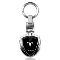 3D Metalinis Automobilio Stiliaus Raktų Pakabukas Raktų Pakabukas Raktų Žiedas Raktų Laikiklis Stiliaus Automobilio Aksesuarai Tesla Model 3 Model X S 2016-2020 Lipdukai TM3 TMX TMS Lipdukas juoda